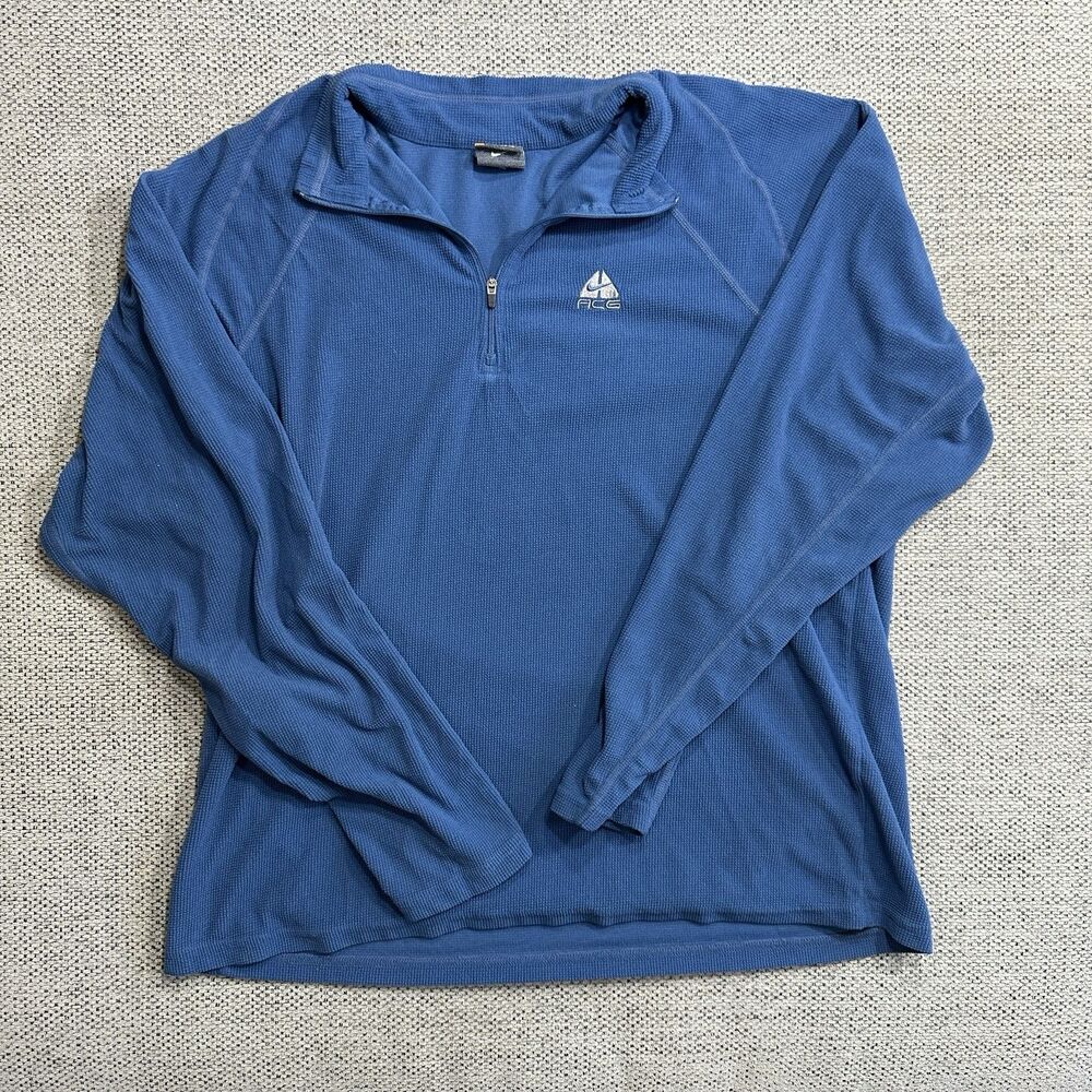 Vintage Nike ACG All Conditions Gear Quarter Zip Size Large Waffle Knit